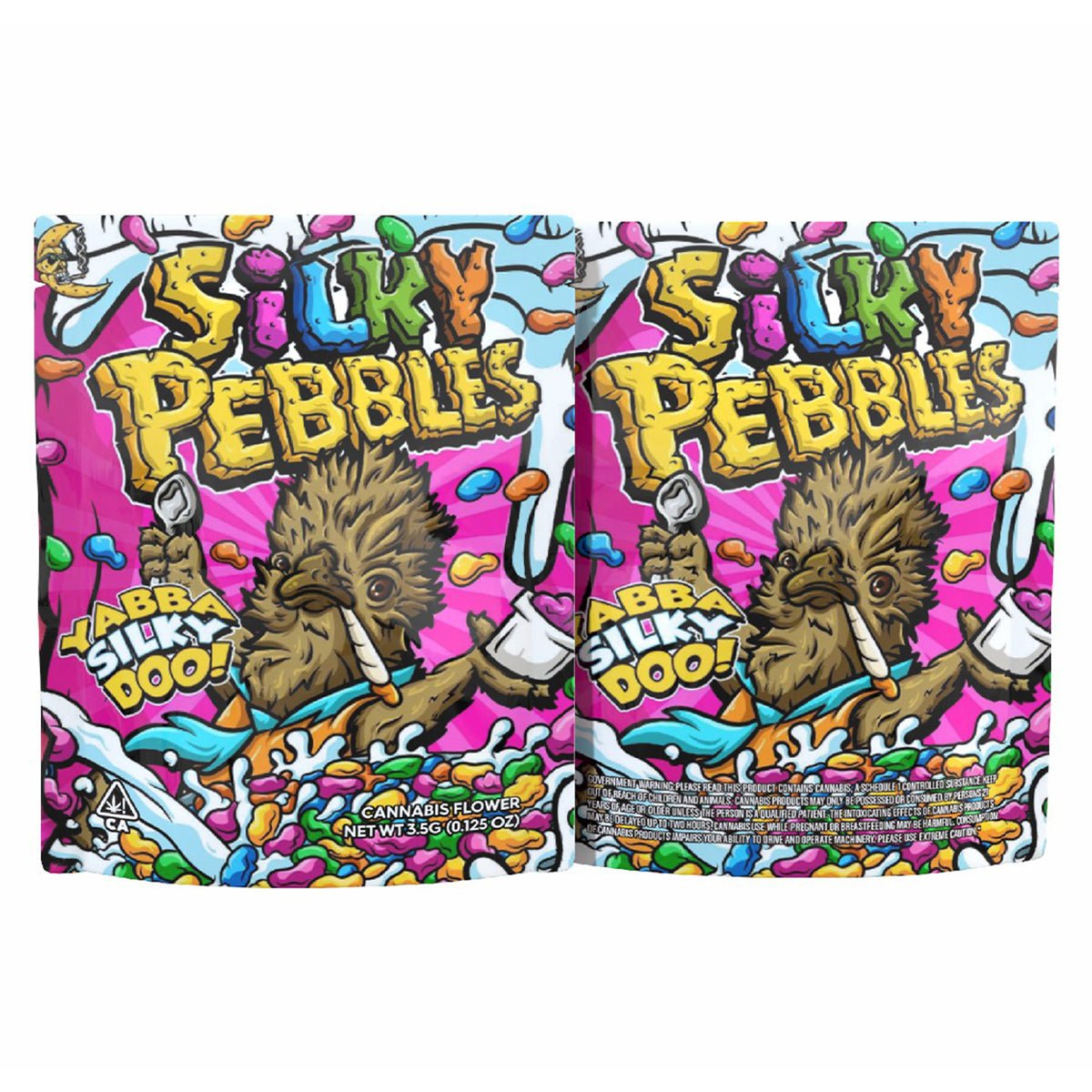 Silky Pebbles Weed Mylar Bags 3.5 Grams