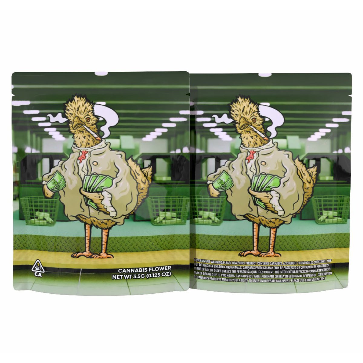 Old Money Sllky Weed Mylar Bags 3.5 Grams