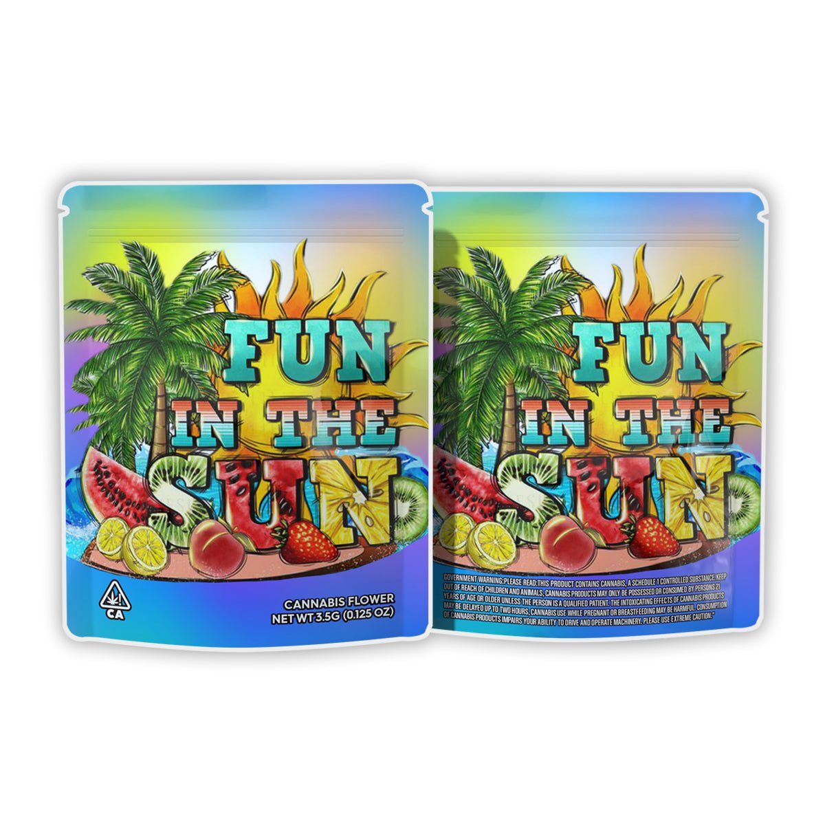 FUN IN THE SUN Weed Mylar Bags 3.5 Grams