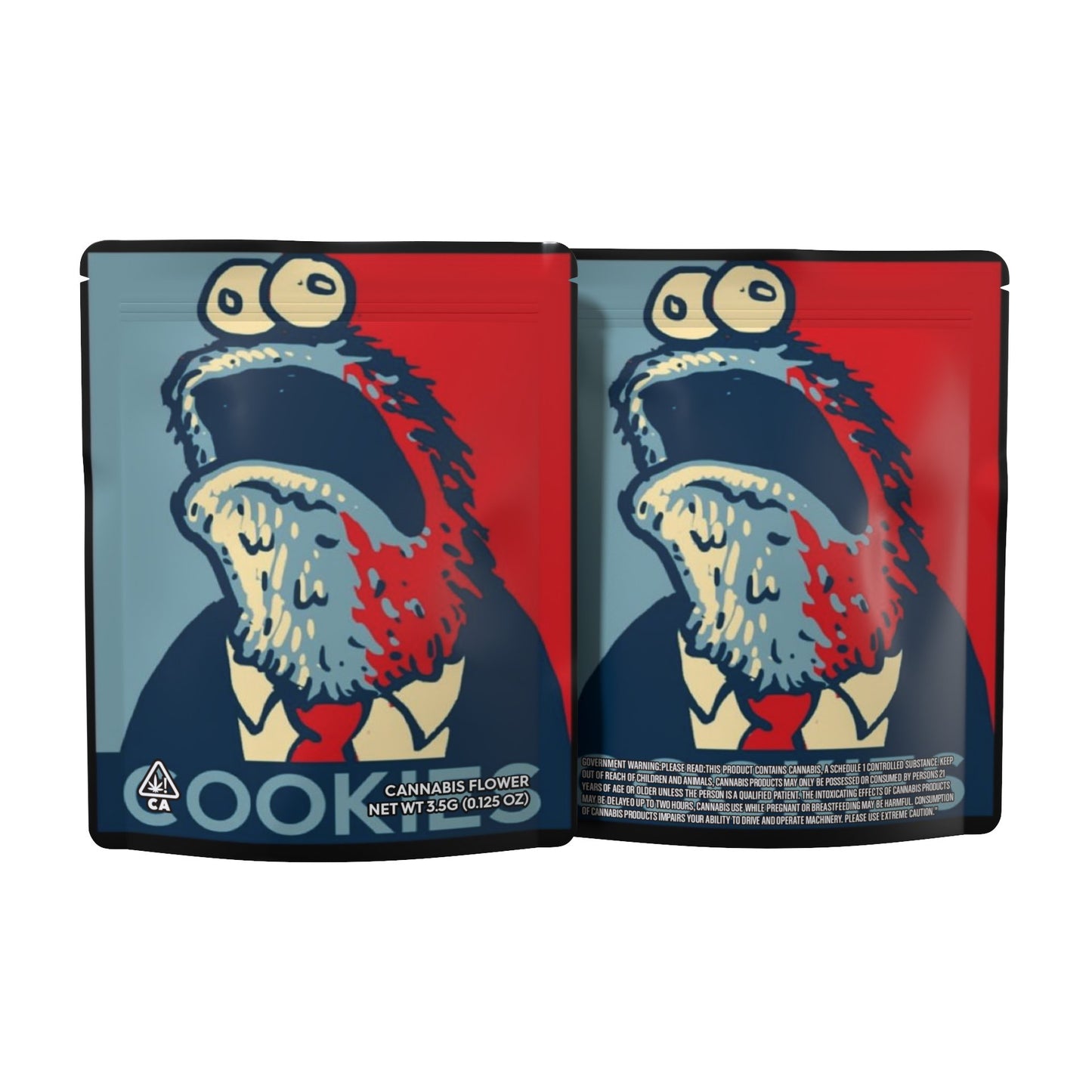 Monste Cookies Weed Mylar Bags 3.5 Grams