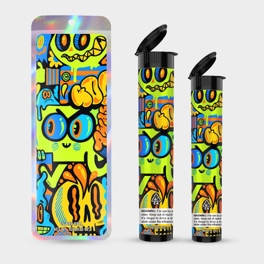 Wittf 1g 0.5g Labeled Pre-Roll Tubes with Bag