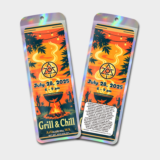 Crill & Chill 1G Labeled Pre-Roll Mylar Bags