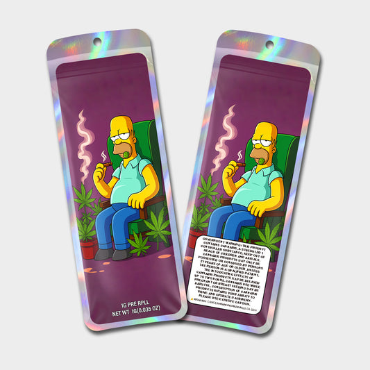 The Simpsons 1G Labeled Pre-Roll Mylar Bags