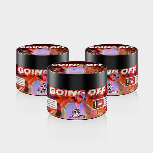 custom cannabis PET jar 1g design