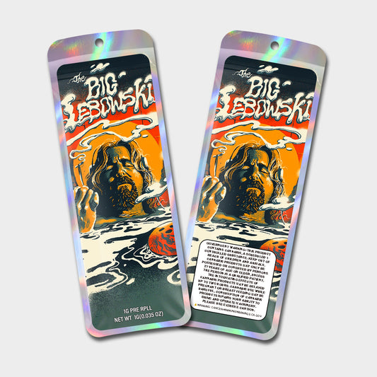 Big Lebowski 1G Labeled Pre-Roll Mylar Bags