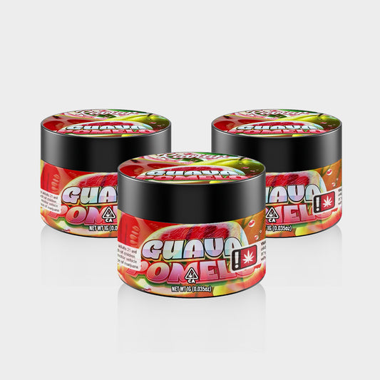 custom cannabis PET jar 1g design