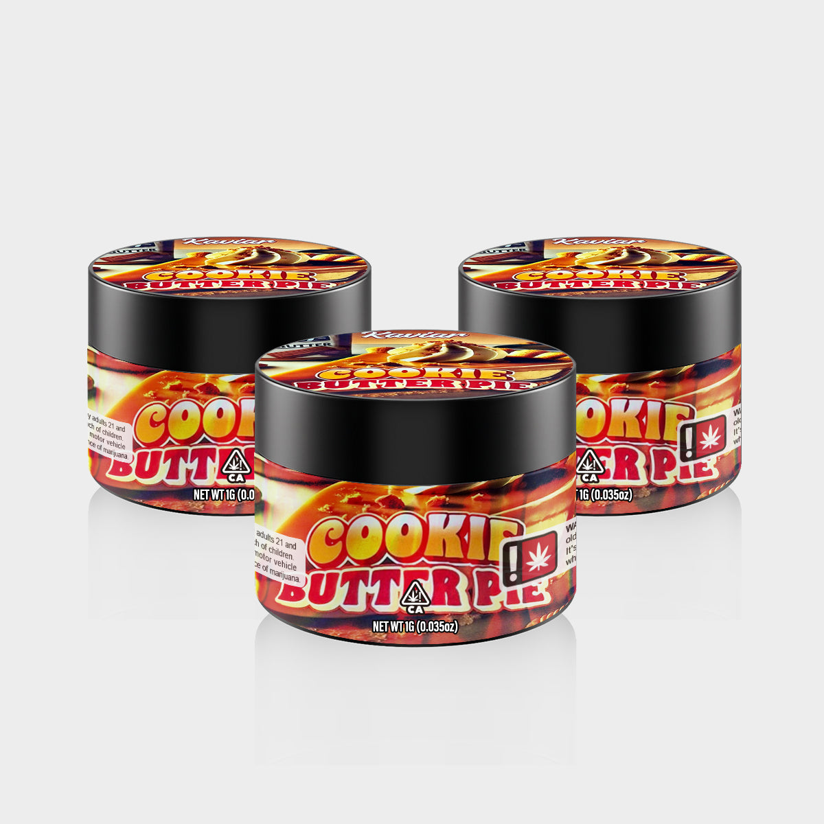 custom cannabis PET jar 1g design