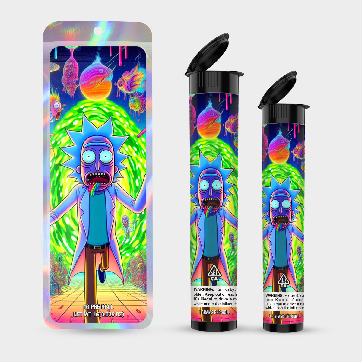 LSD Pipe 1g 0.5g Labeled Pre-Roll Tubes with Bag