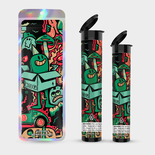 Panic 1g 0.5g Labeled Pre-Roll Tubes with Bag