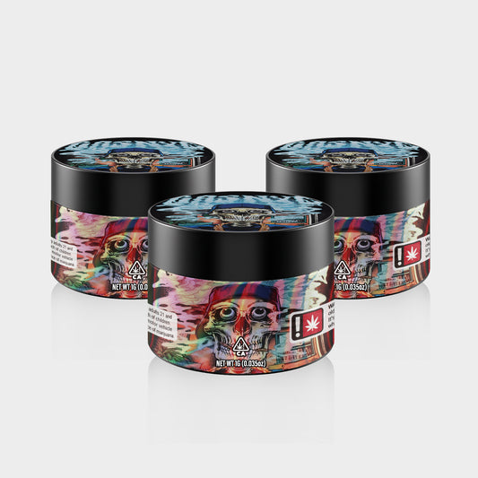 custom cannabis PET jar 1g design