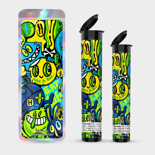 Jee 1g 0.5g Labeled Pre-Roll Tubes with Bag