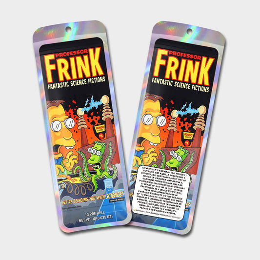 Frink Professor 1G Labeled Pre-Roll Mylar Bags