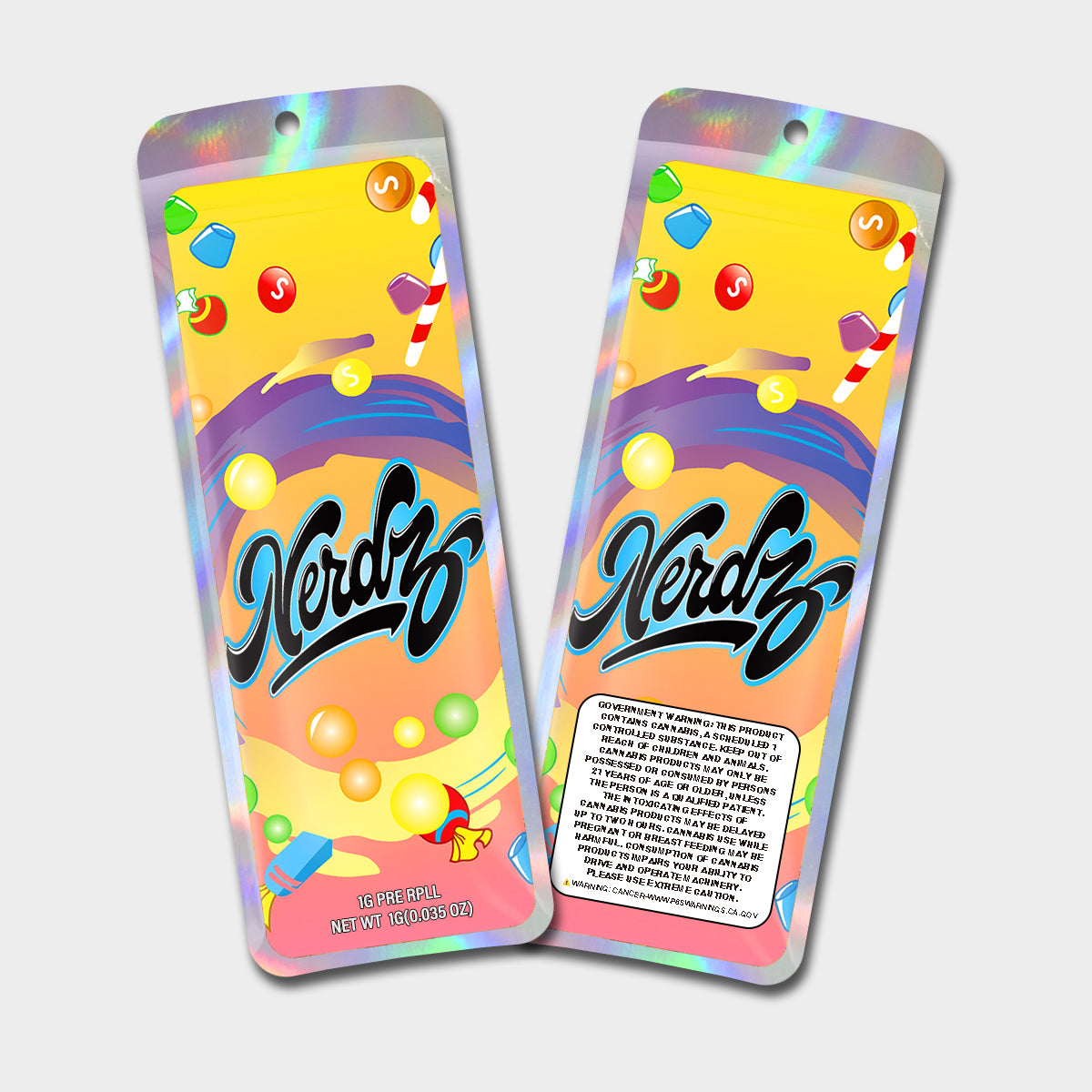 Neidy 1G Labeled Pre-Roll Mylar Bags