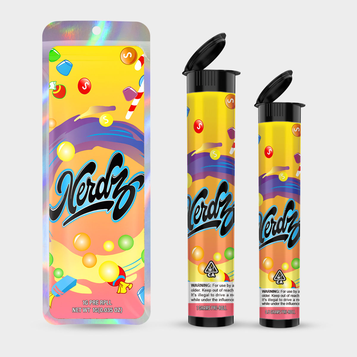 Neidy 1g 0.5g Labeled Pre-Roll Tubes with Bag