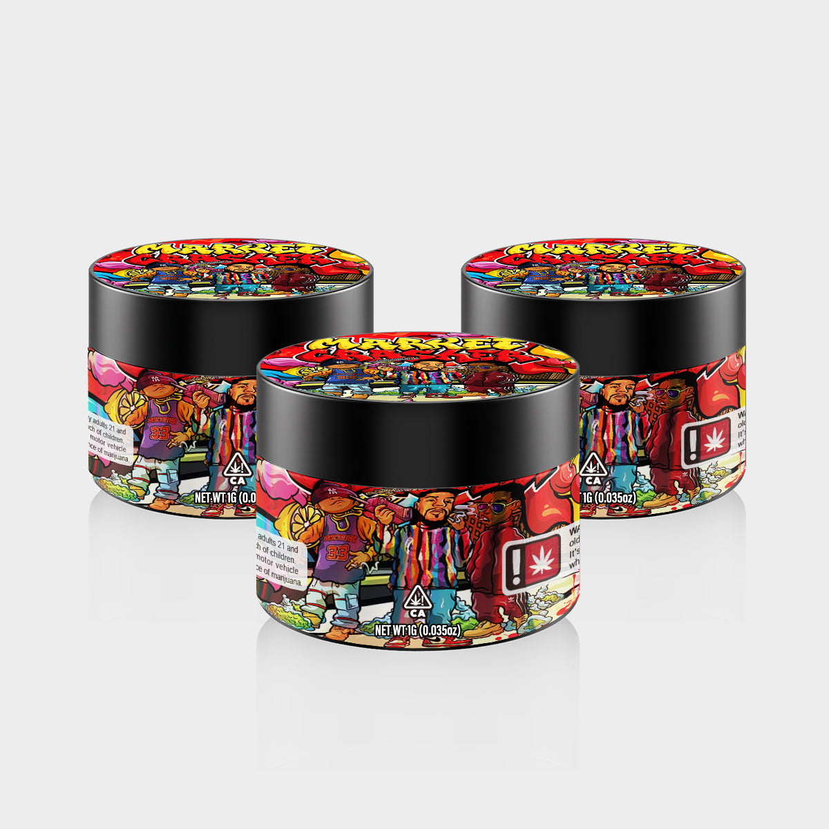 Marrel Crashea 1G PET Jars - Labelled