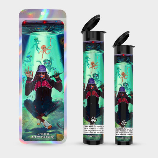 Seabed 1g 0.5g Labeled Pre-Roll Tubes with Bag