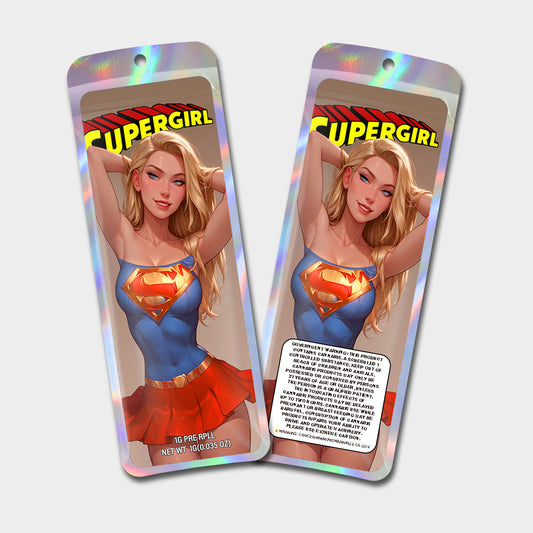Super Girl 1G Labeled Pre-Roll Mylar Bags