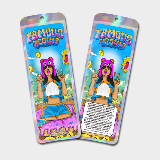 Famous Regime 1G Labeled Pre-Roll Mylar Bags