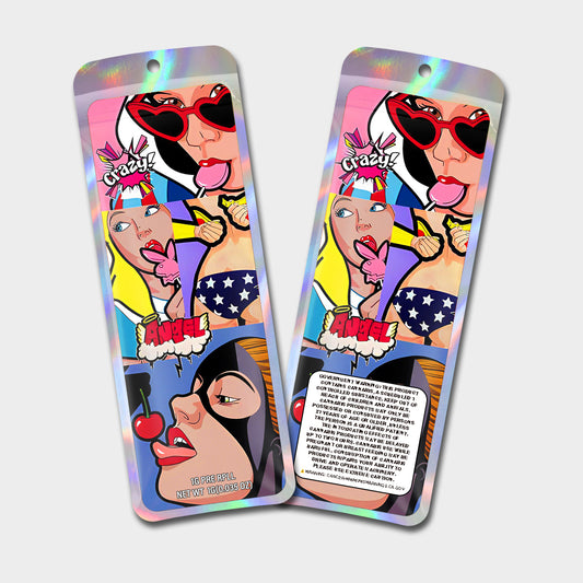 Crazy Angel 1G Labeled Pre-Roll Mylar Bags