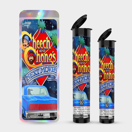 Cheech And Chong's Next Movie 1g 0.5g Labeled Pre-Roll Tubes with Bag