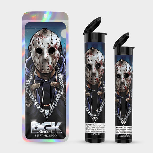 DGK 1g 0.5g Labeled Pre-Roll Tubes with Bag