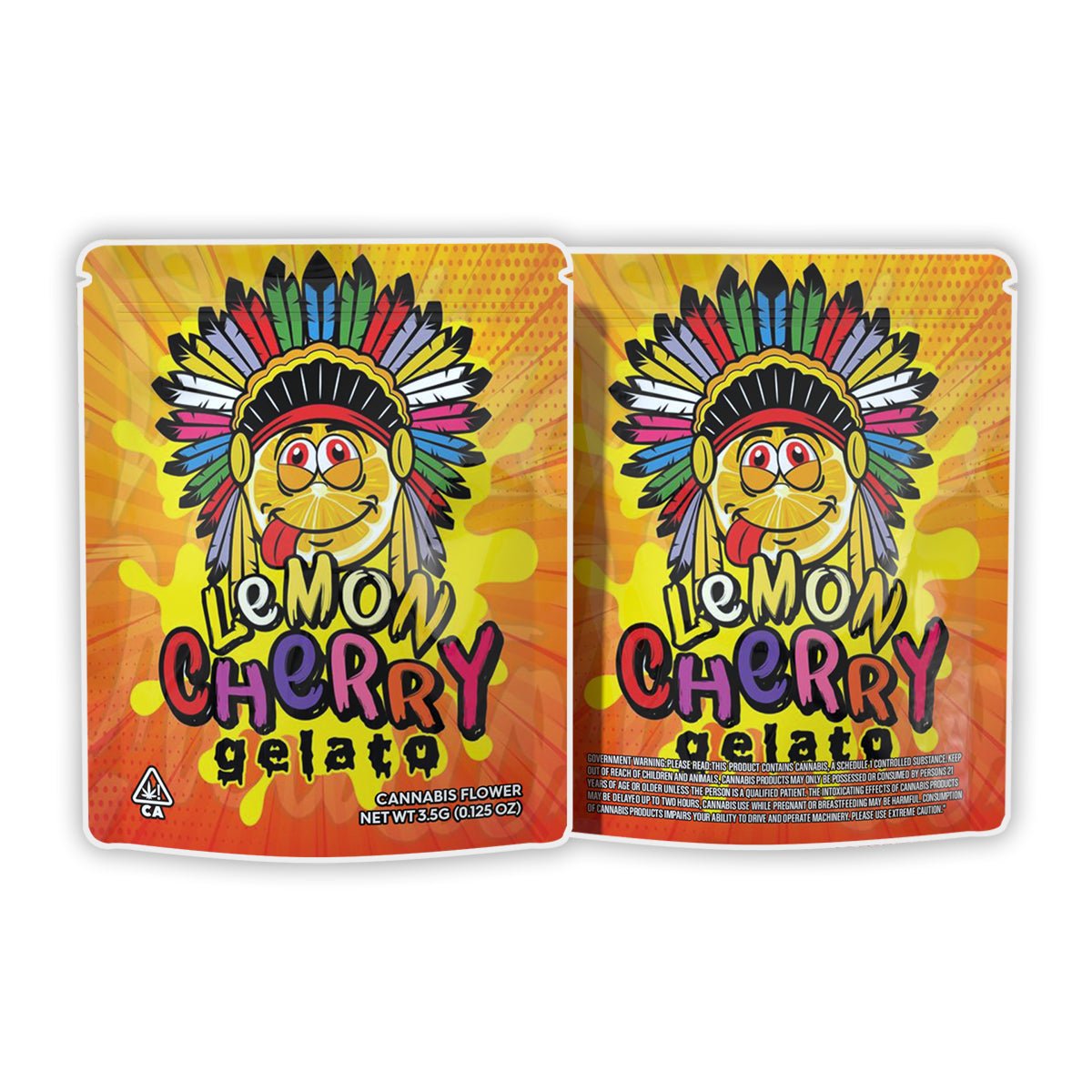 Gelato Lemon Cherry Weed Mylar Bags 3.5 Grams