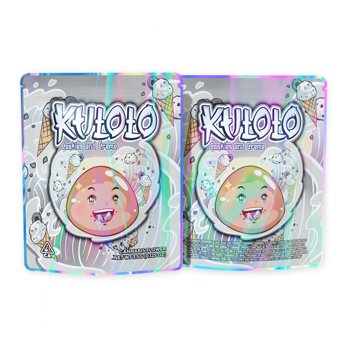 Kutoto Cookies and Creme Mylar Bags 3.5 Grams