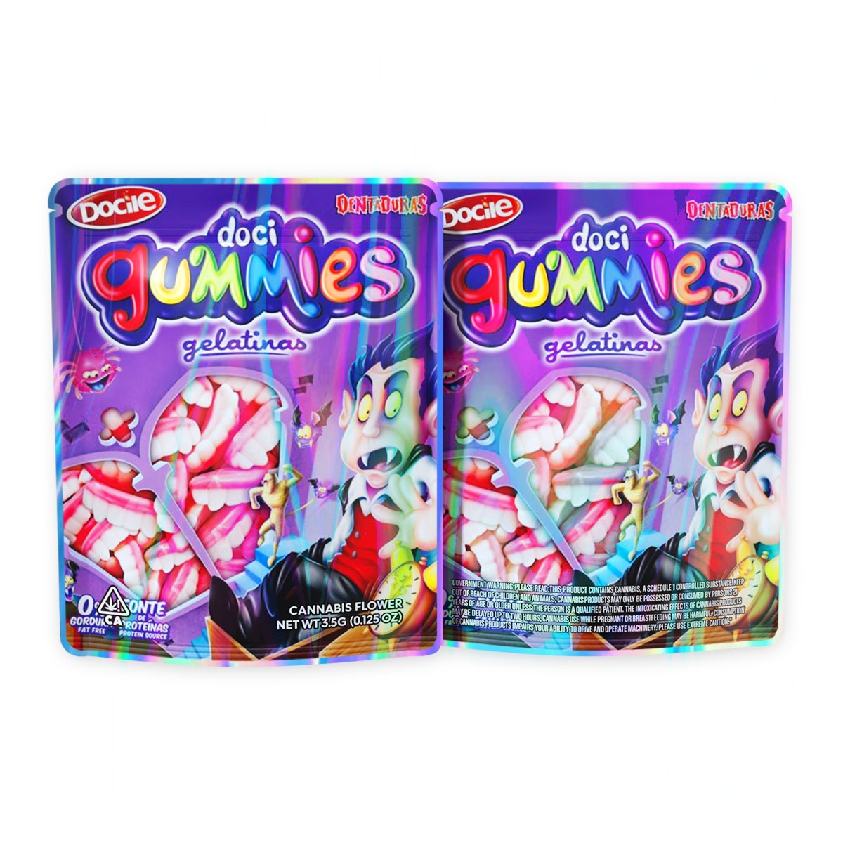 Dentaduras Gummies Mylar Bags 3.5 Grams