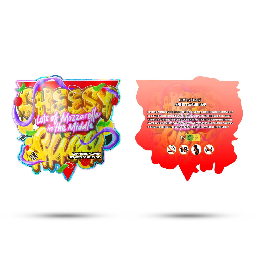Cheesy Slice Mylar Bags 3.5 Grams