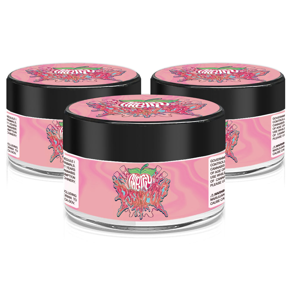 Cherry 3.5g/2oz/60ml Glass Jars - Labelled