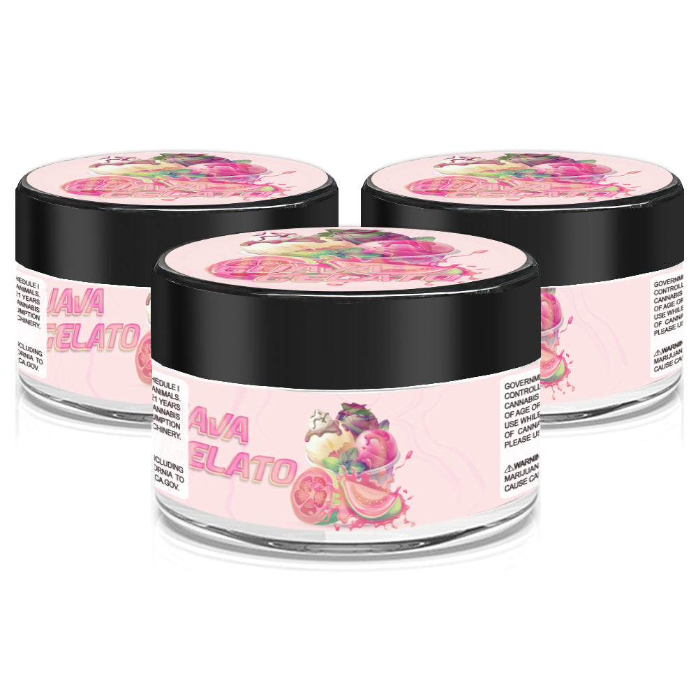 Guava Gelato 3.5g/2oz/60ml Glass Jars - Labelled