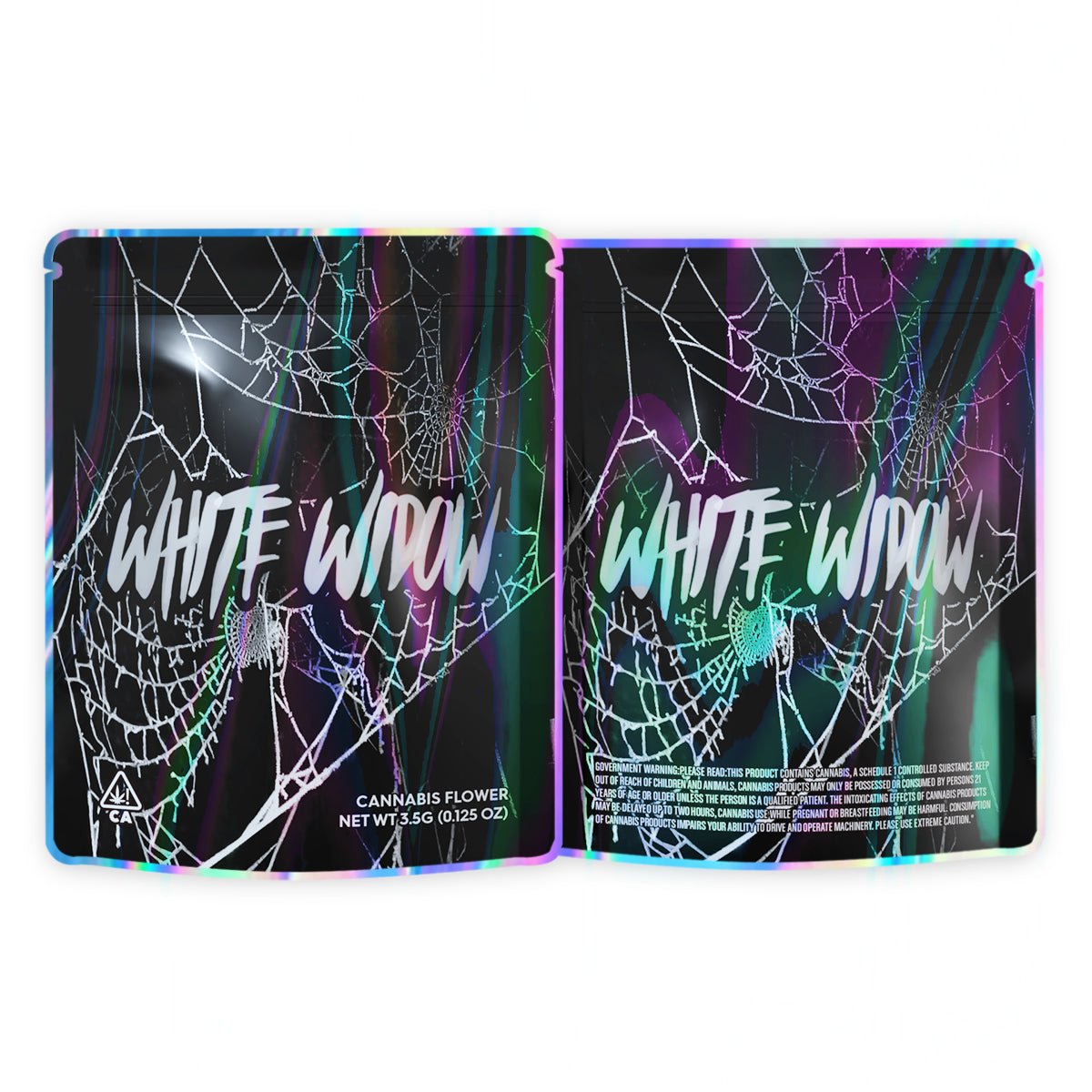 White Widow Weed Mylar Bags 3.5 Grams