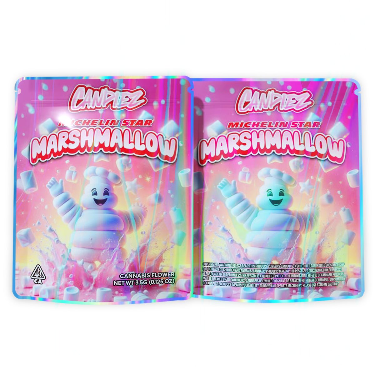 Candiez Michelin Star Marshmallow Mylar Bags 3.5 Grams