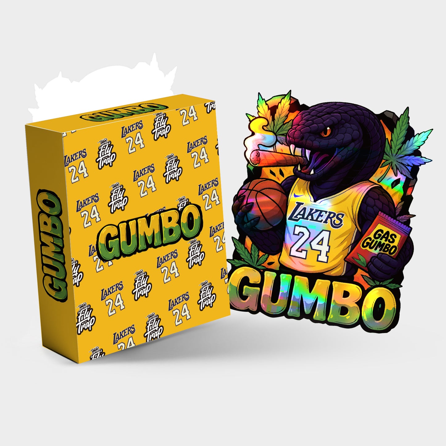Lakers 24 Gas Gumbo 3.5G Mylar Bag With Box