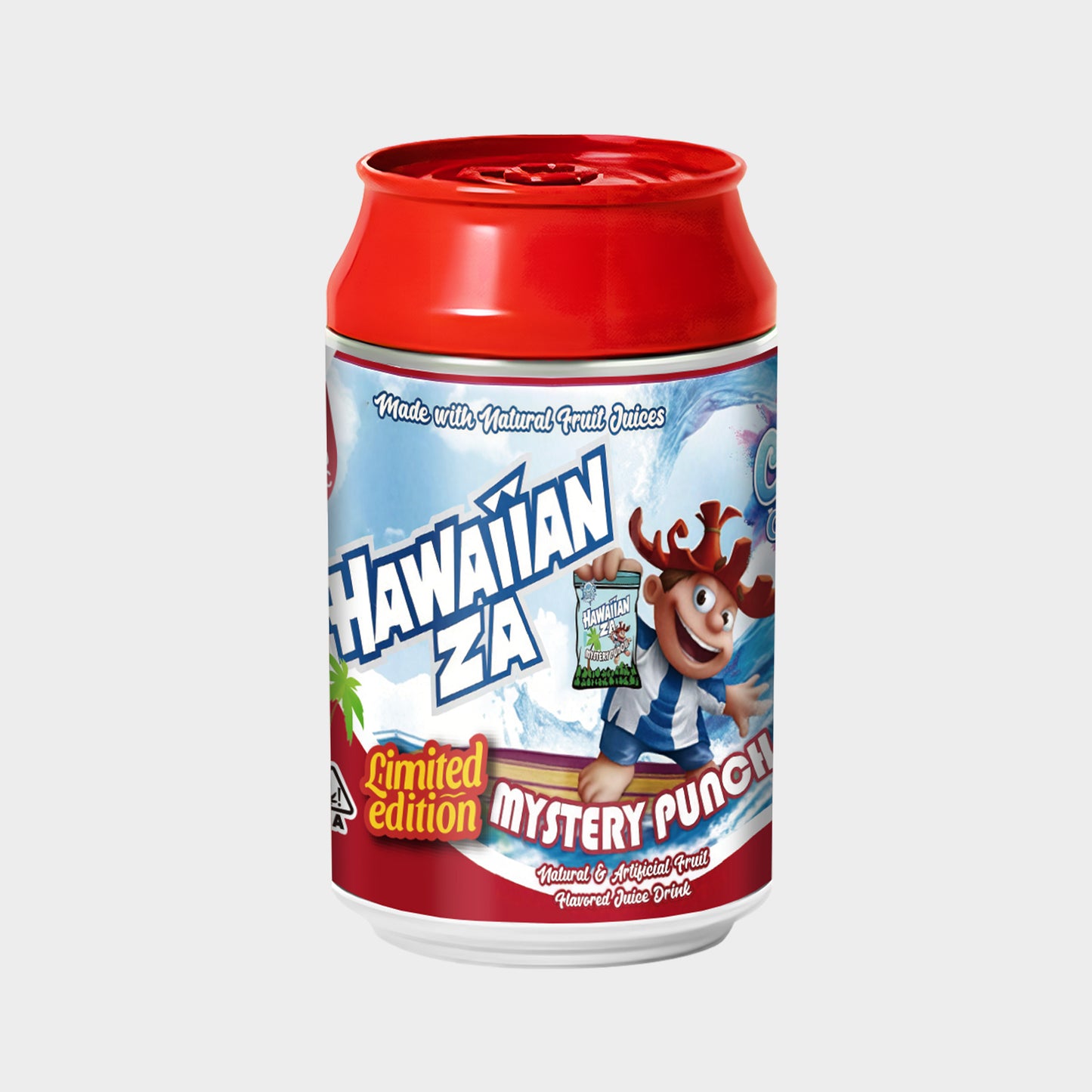 Hawaiian Za Mystery Punch New 3.5g Soda Can Design Plastic Jars