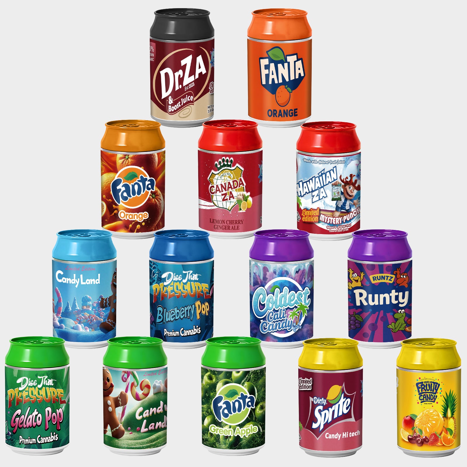 ♡cancan♡ New 3.5g Soda Can Design Plastic Jars – Custom420bag