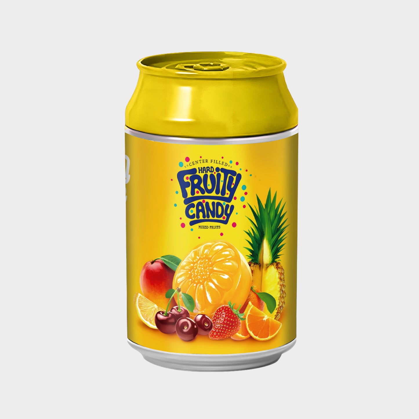 Hard Fruity Candy New 3.5g Soda Can Design Plastic Jars