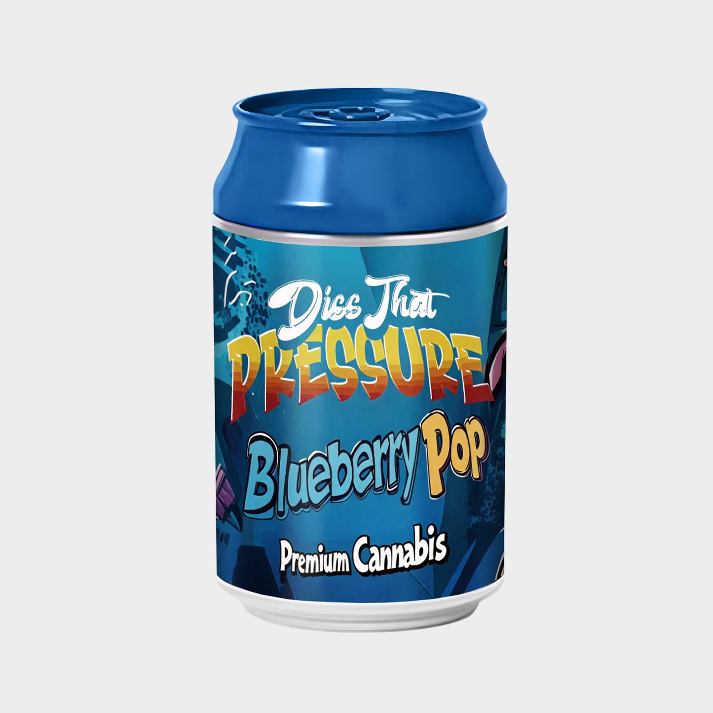 Diss Thest Pressure Blueberry Pop New 3.5g Soda Can Design Plastic Jars