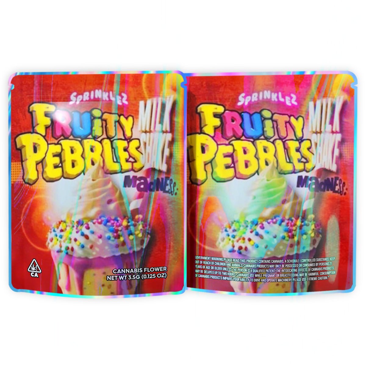 Sprinklez Fruity Pebbles Milkshake Madness Mylar Bags 3.5 Grams