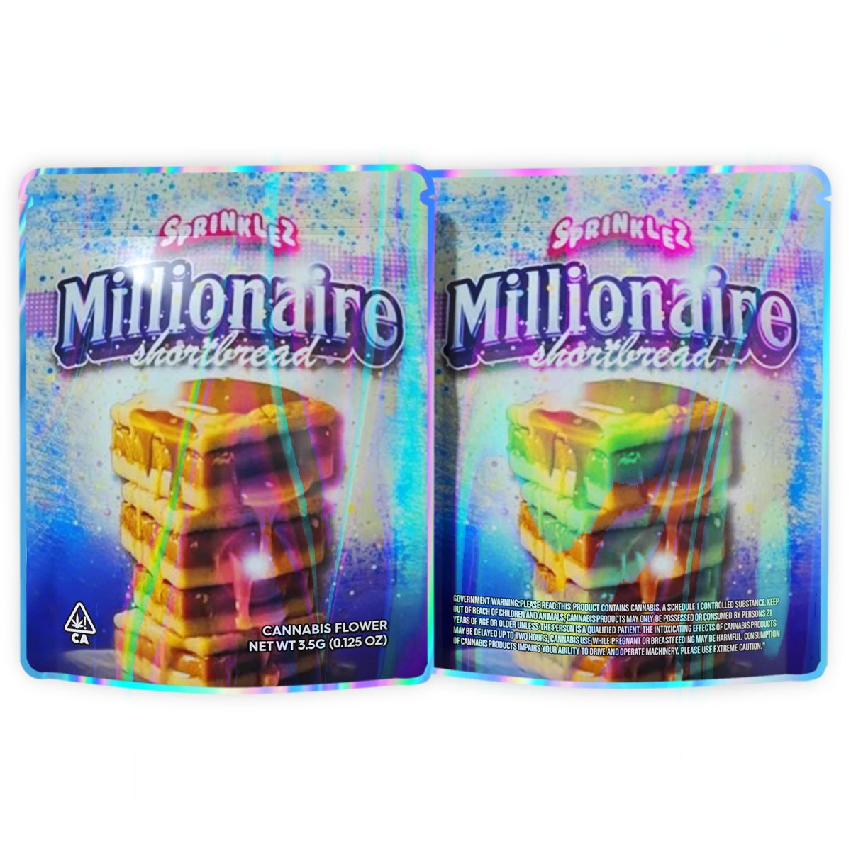 Sprinklez MIllionaire Shortbread Mylar Bags 3.5 Grams