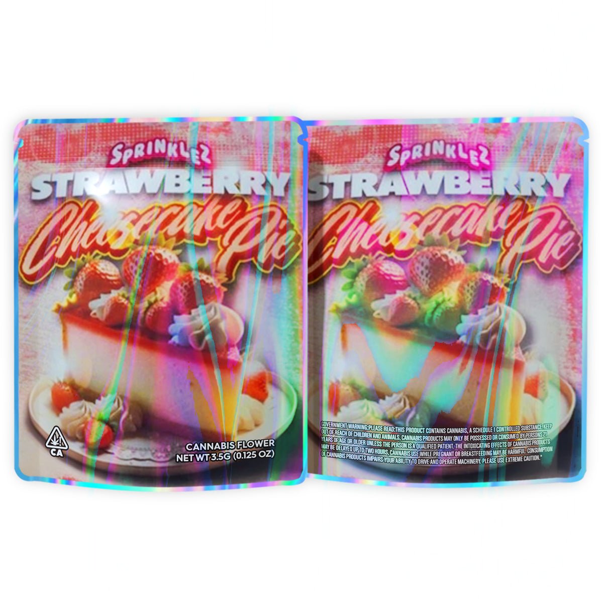 Sprinklez Strawberry Cheesecake Pie Mylar Bags 3.5 Grams