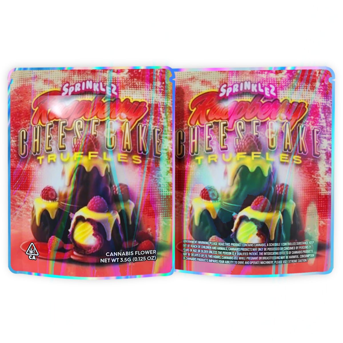 Sprinklez Raspberry Cheesecake Truffles Mylar Bags 3.5 Grams