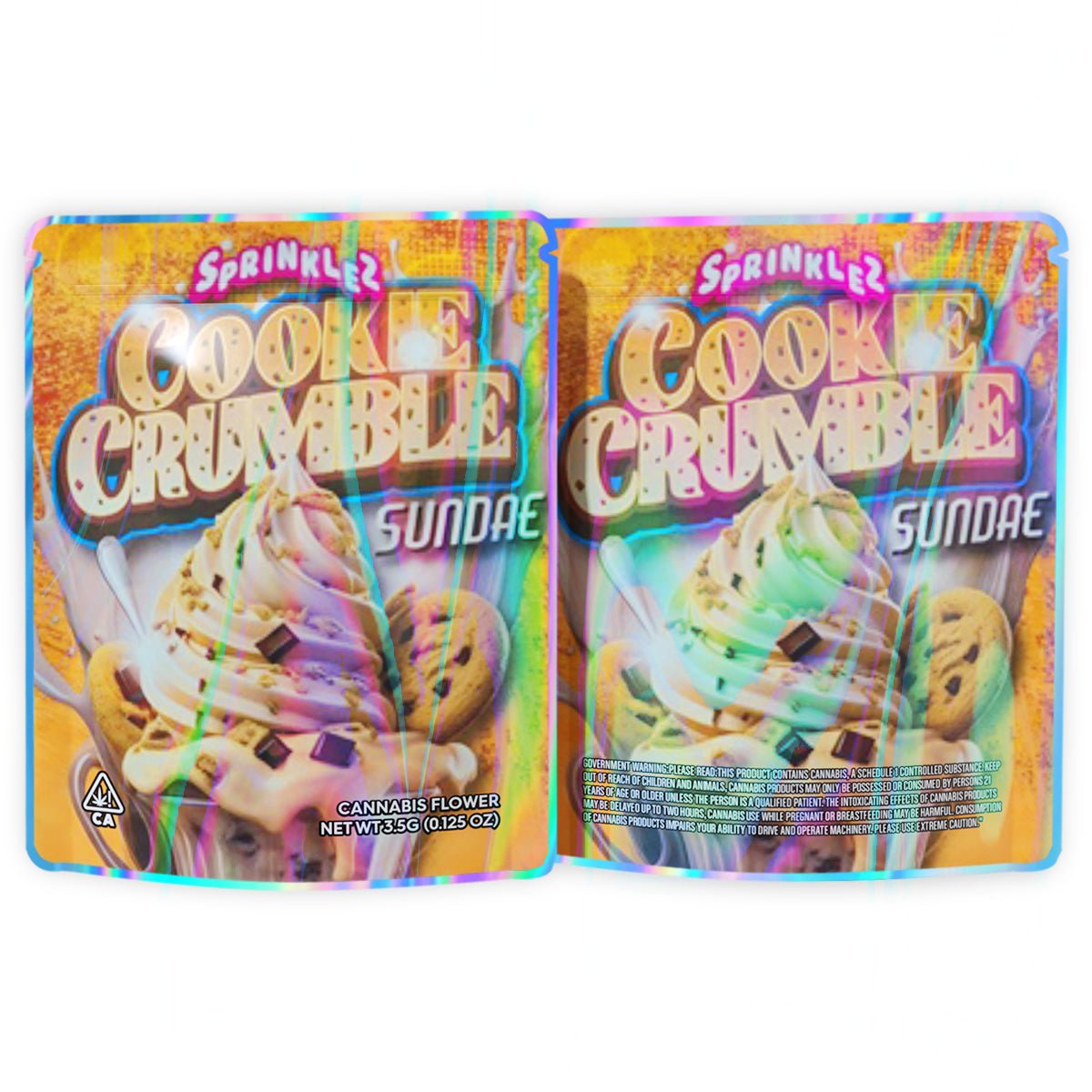 Sprinklez Cookie Crumble Sundae Mylar Bags 3.5 Grams