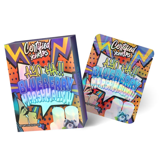 Certified Yonkers Ayo Ha Blueberry Marshmallow 3.5G Mylar Bag With Box