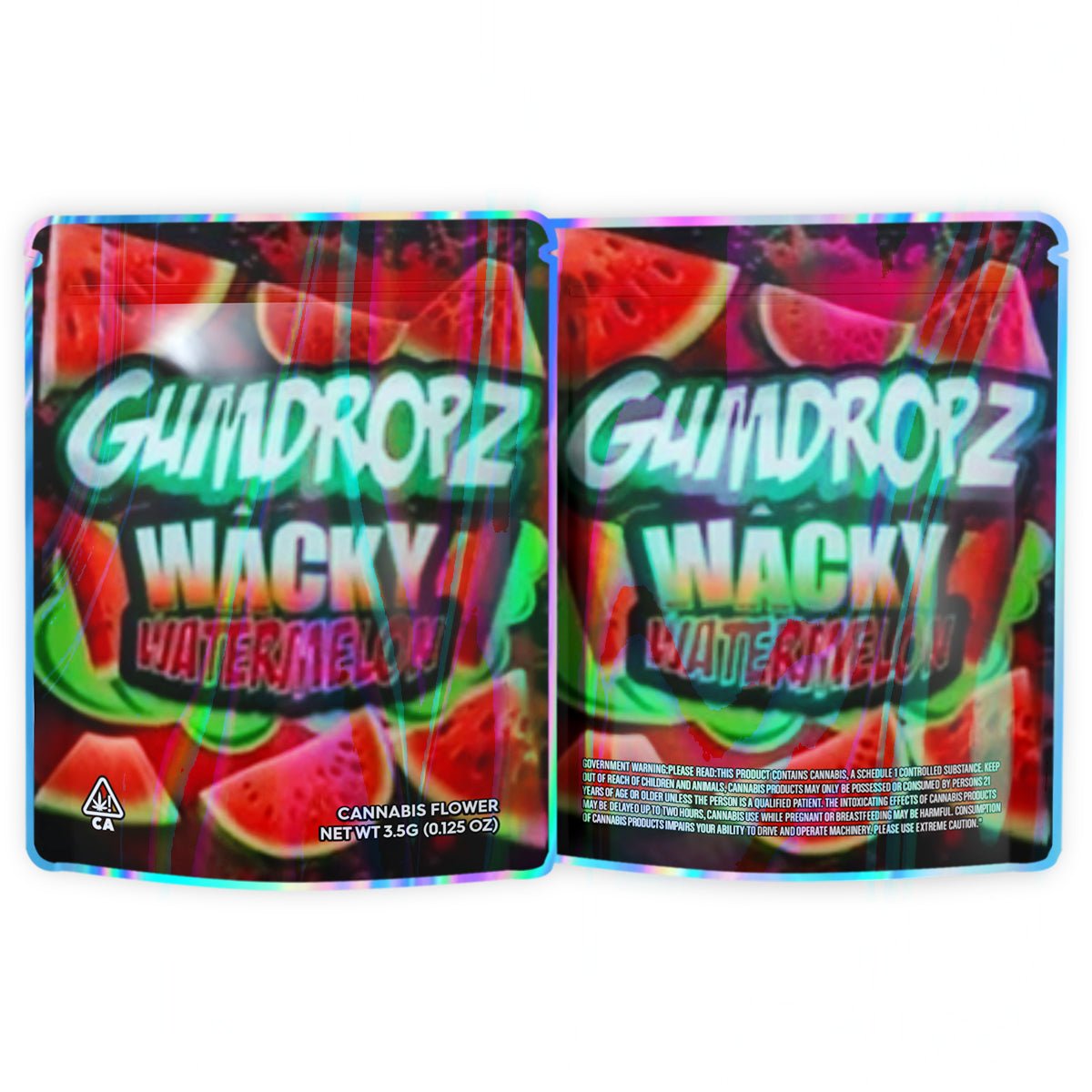 Gumdropz Wacky Watermelon Mylar Bags 3.5 Grams