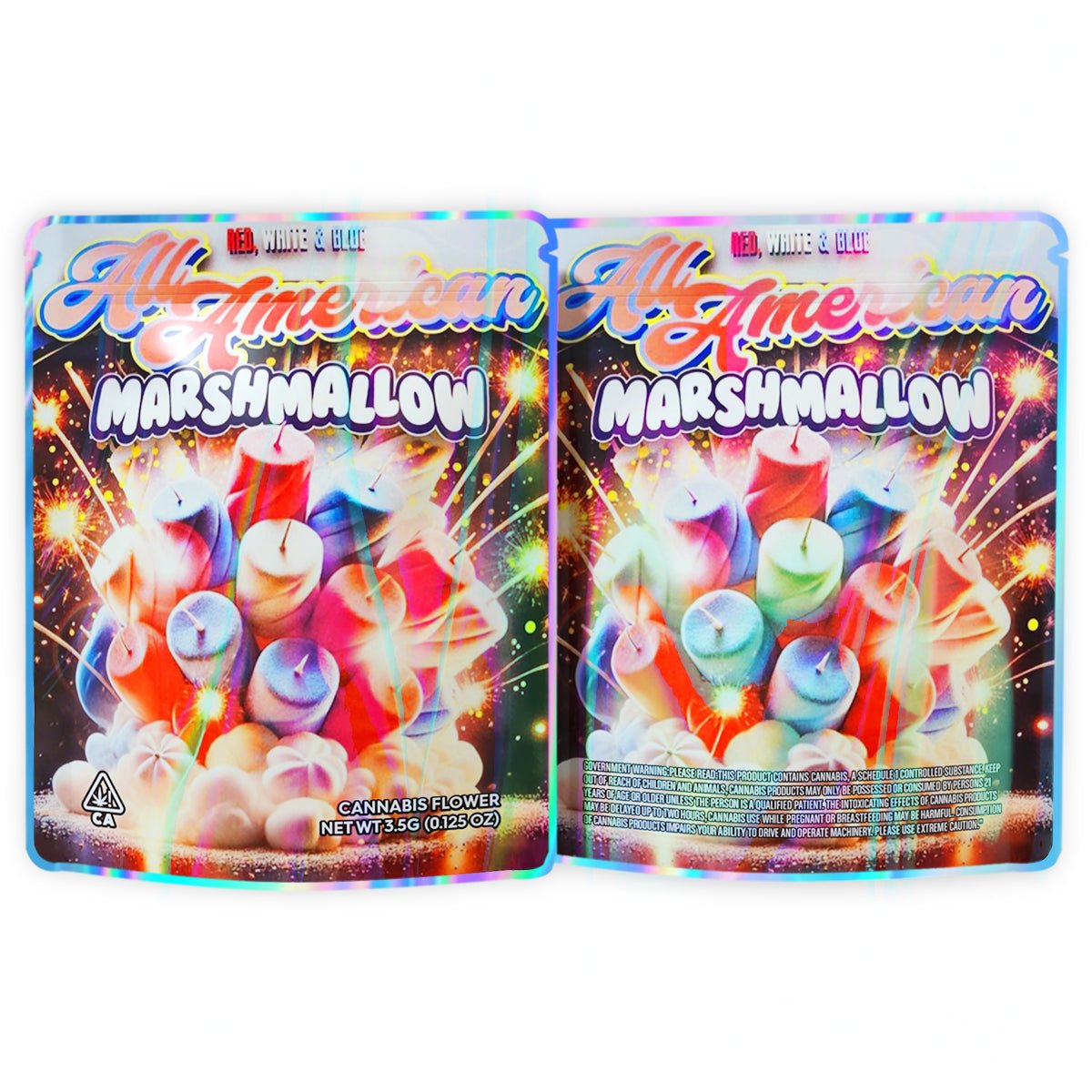 All American Marshmallow 3.5G Mylar Bags