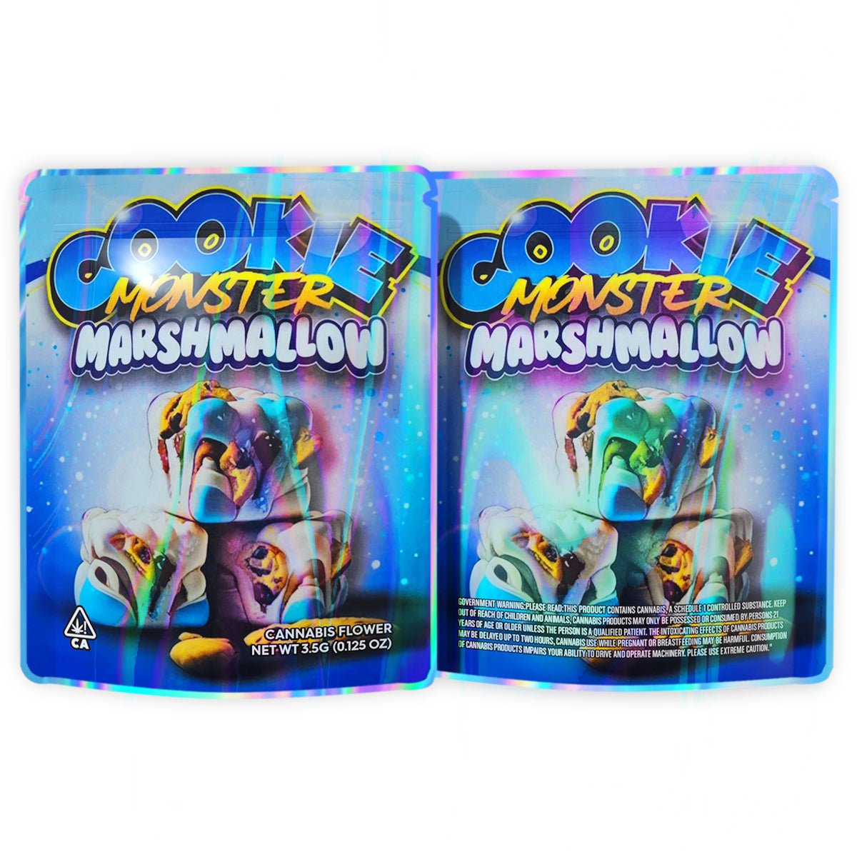 Cookie Monster Marshmallow 3.5G Mylar Bags