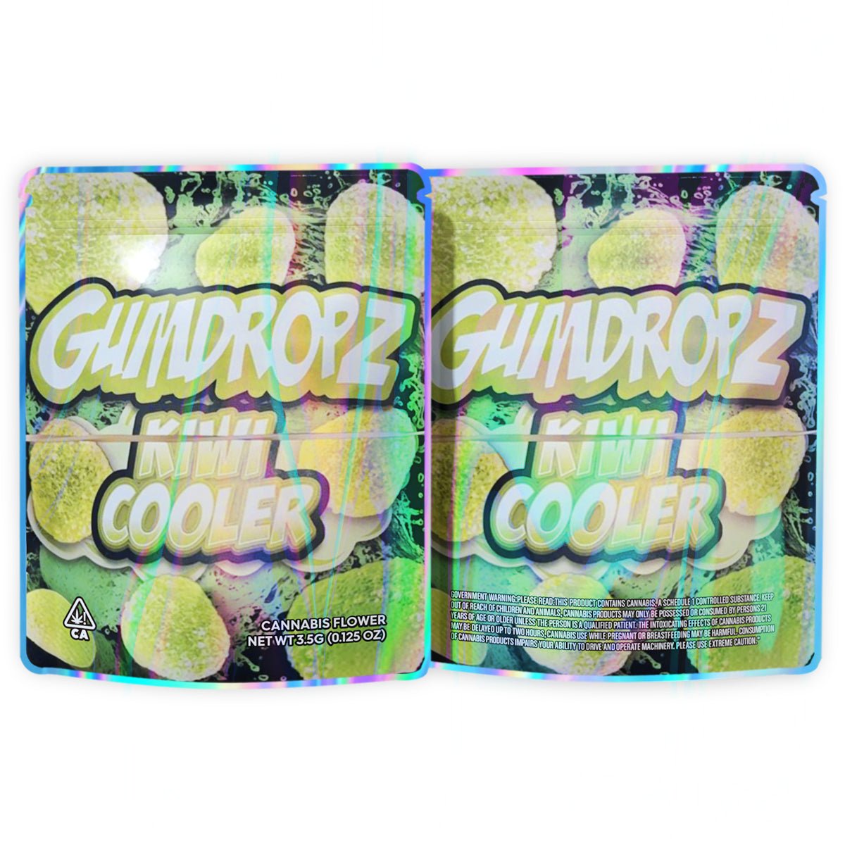 Gumdropz Kiwi Cooler Mylar Bags 3.5 Grams