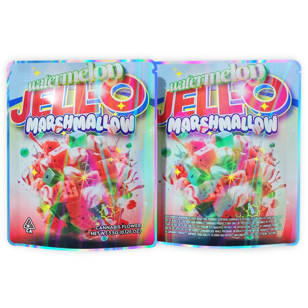 Watermelon Jello Marshmallow 3.5G Mylar Bags