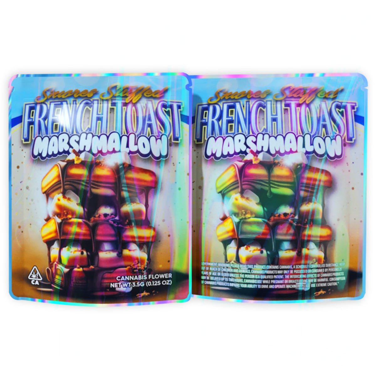 Canes Stuffed French Toast Marshmallow 3.5G Mylar Bags